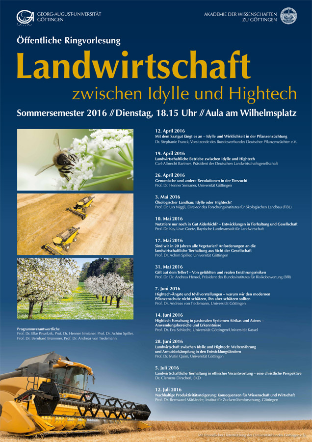 Poster of the lecture series held at the University of Göttingen.